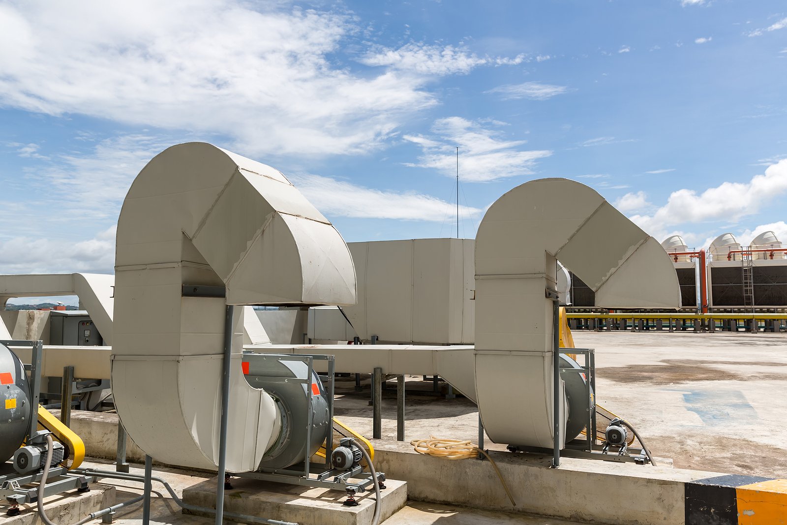 HVAC installation on roof